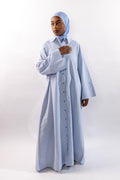 ROBE CHEMISE CASUAL - BLEU