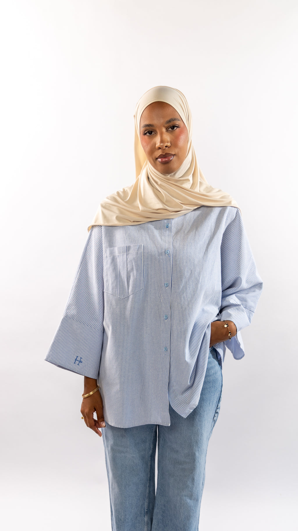 CHEMISE CASUAL - BLEUE