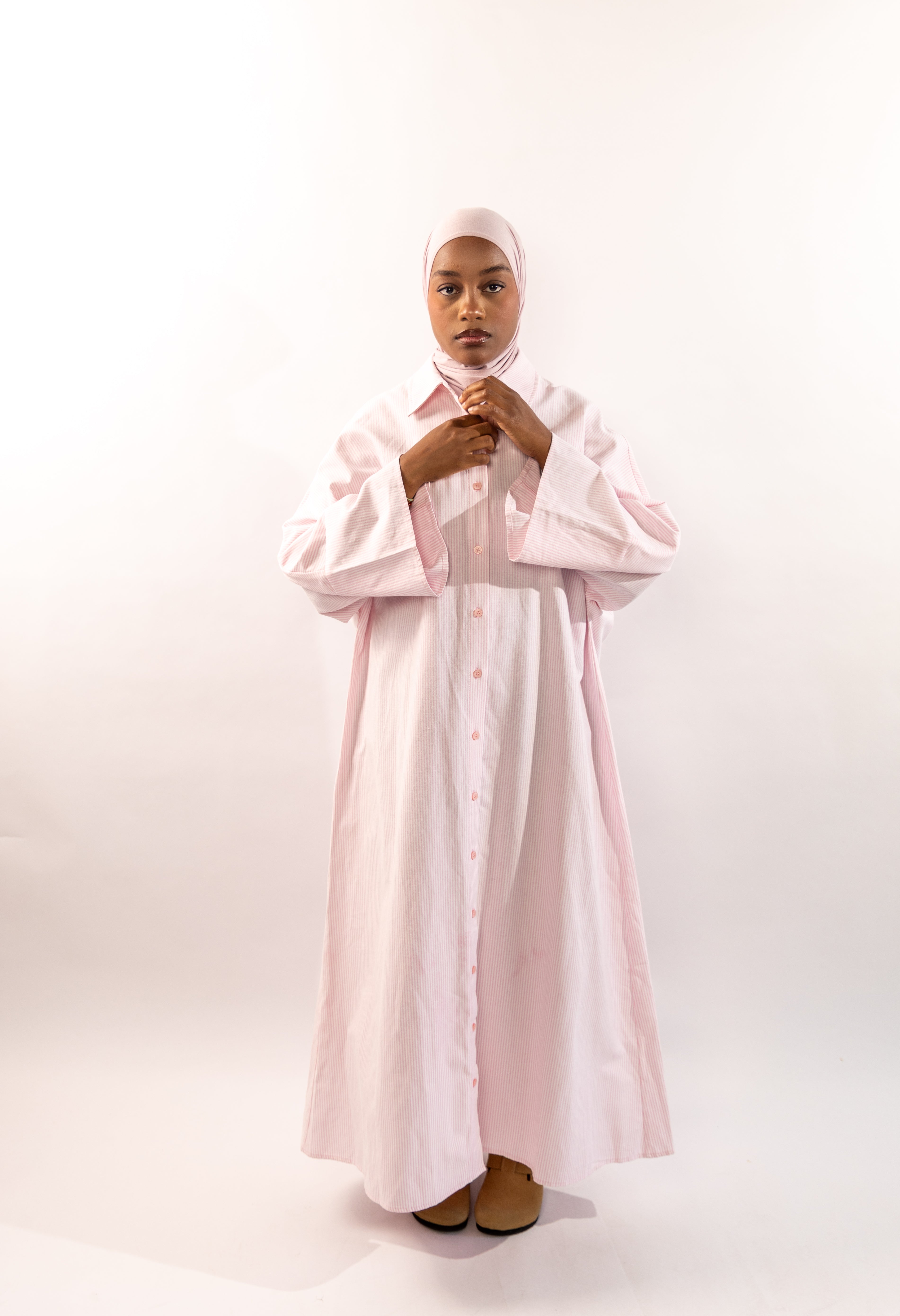 ROBE CHEMISE CASUAL - ROSE