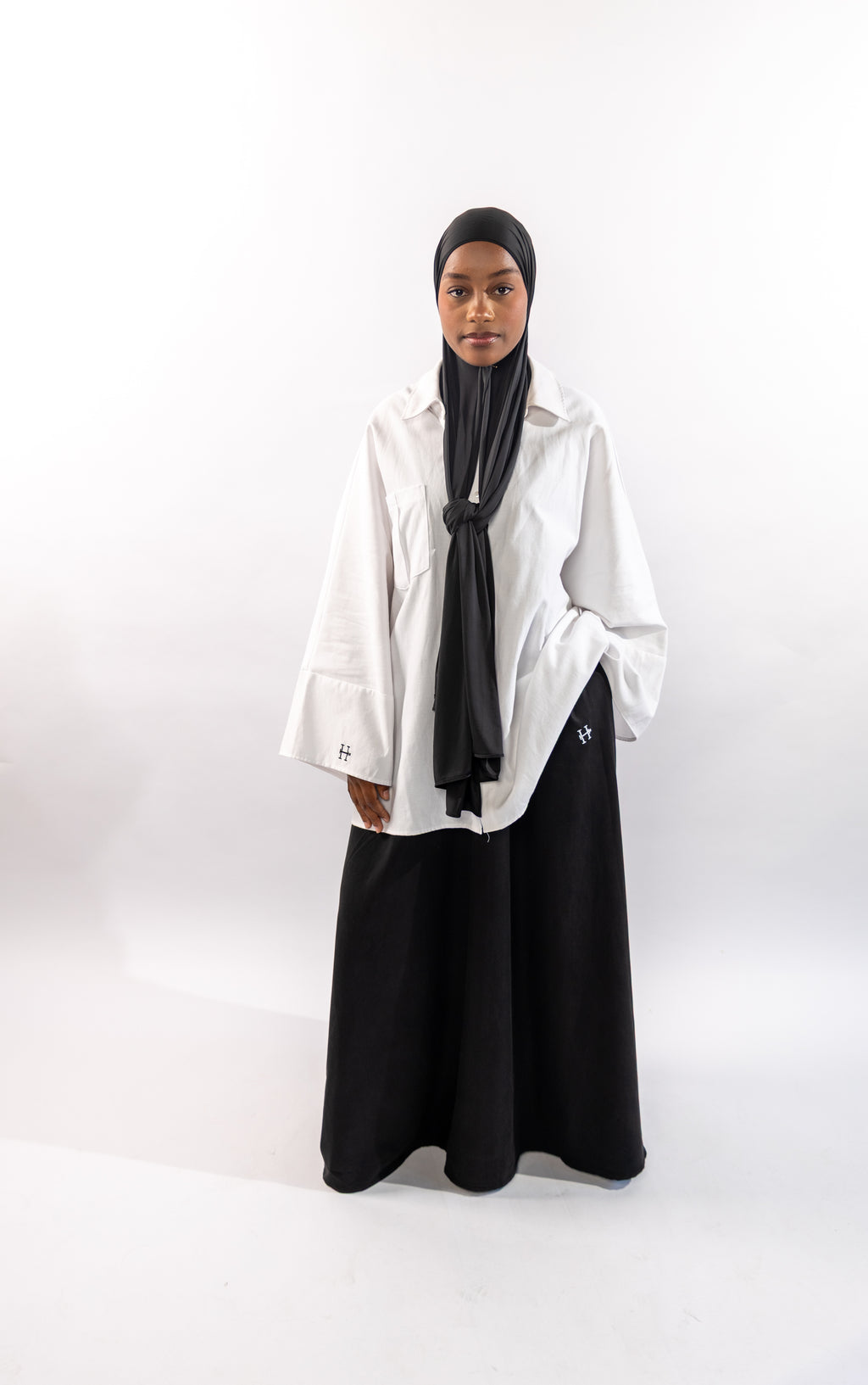 CHEMISE CASUAL - BLANCHE LOGO NOIR