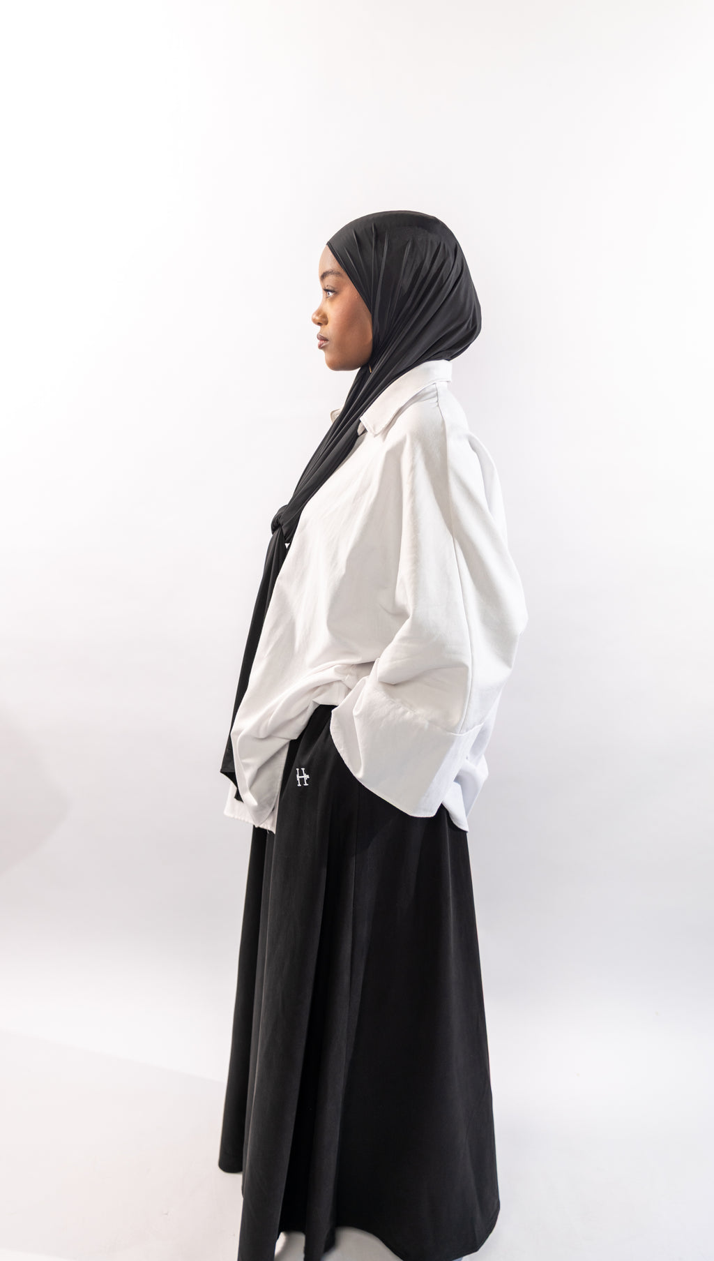 CHEMISE CASUAL - BLANCHE LOGO NOIR
