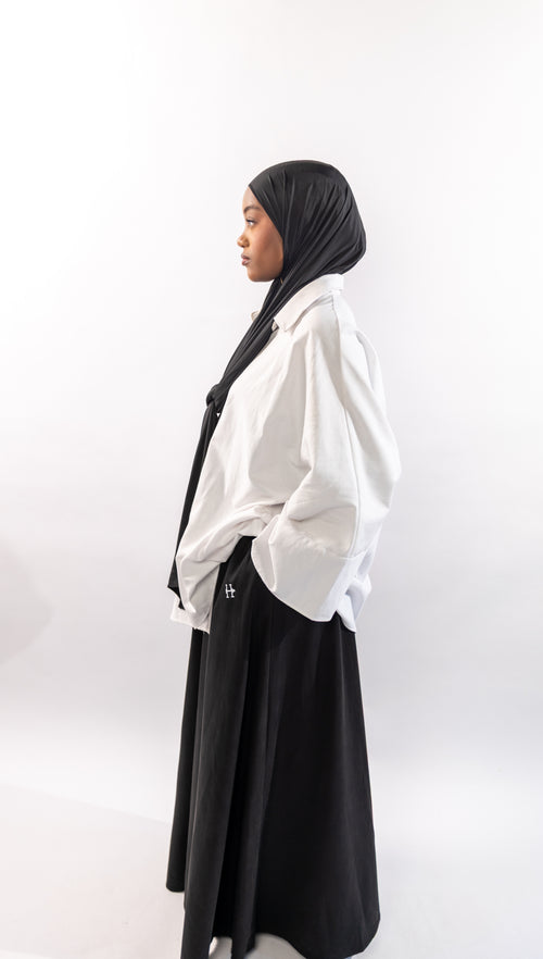 CHEMISE CASUAL - BLANCHE LOGO NOIR