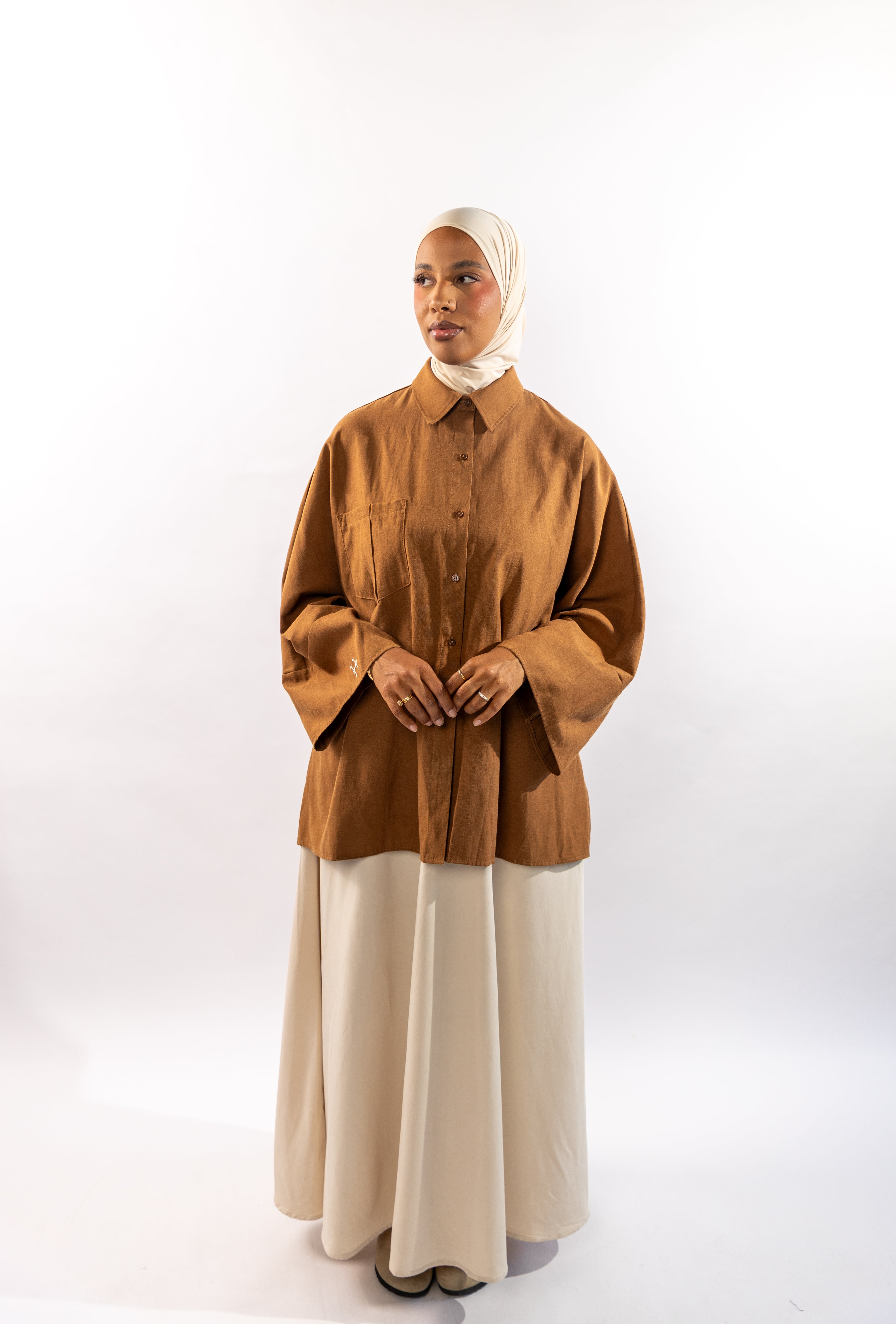 CHEMISE CASUAL - MARRON