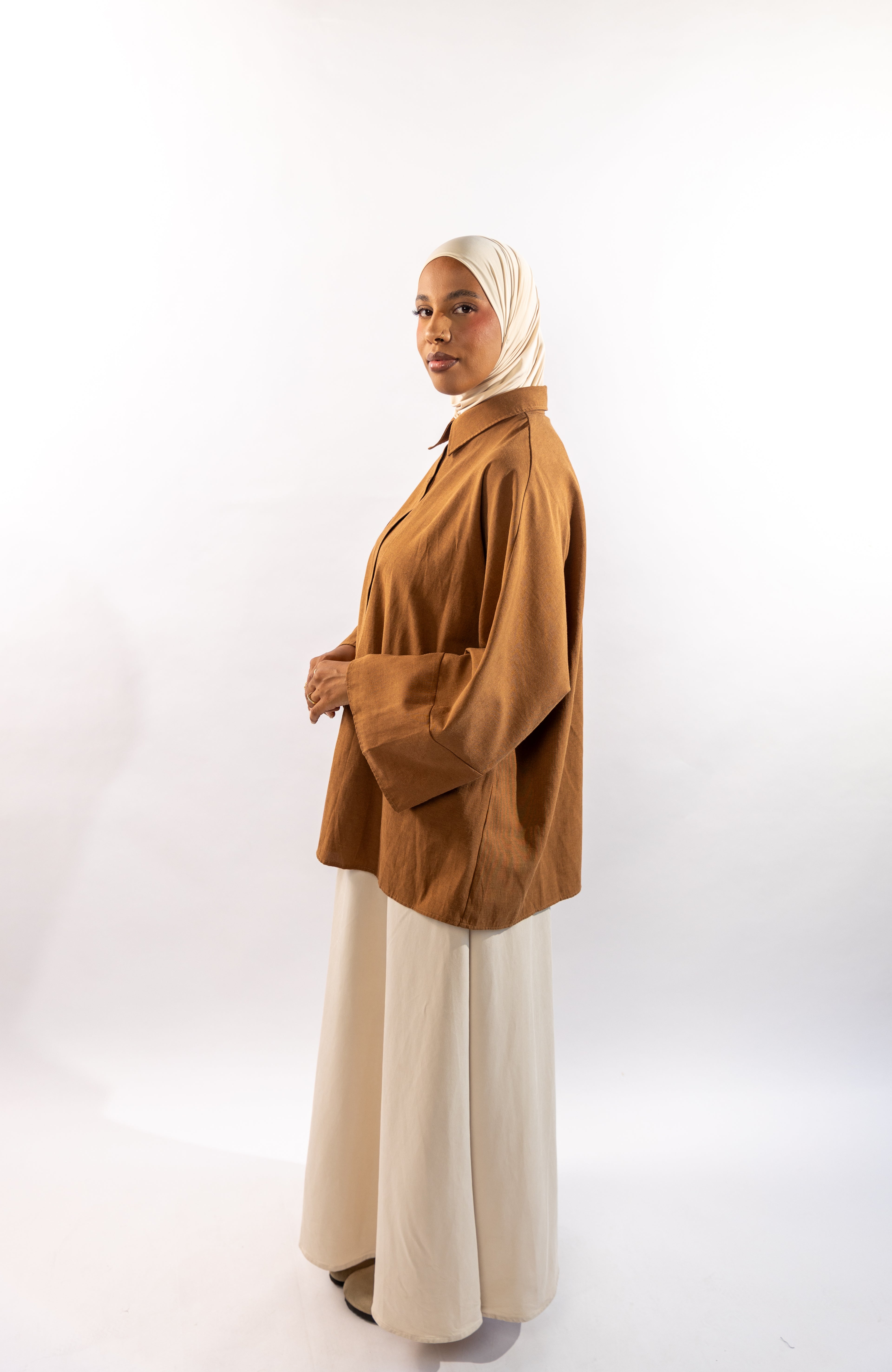 CHEMISE CASUAL - MARRON