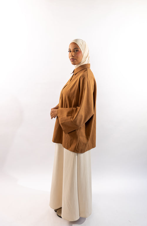 CHEMISE CASUAL - MARRON