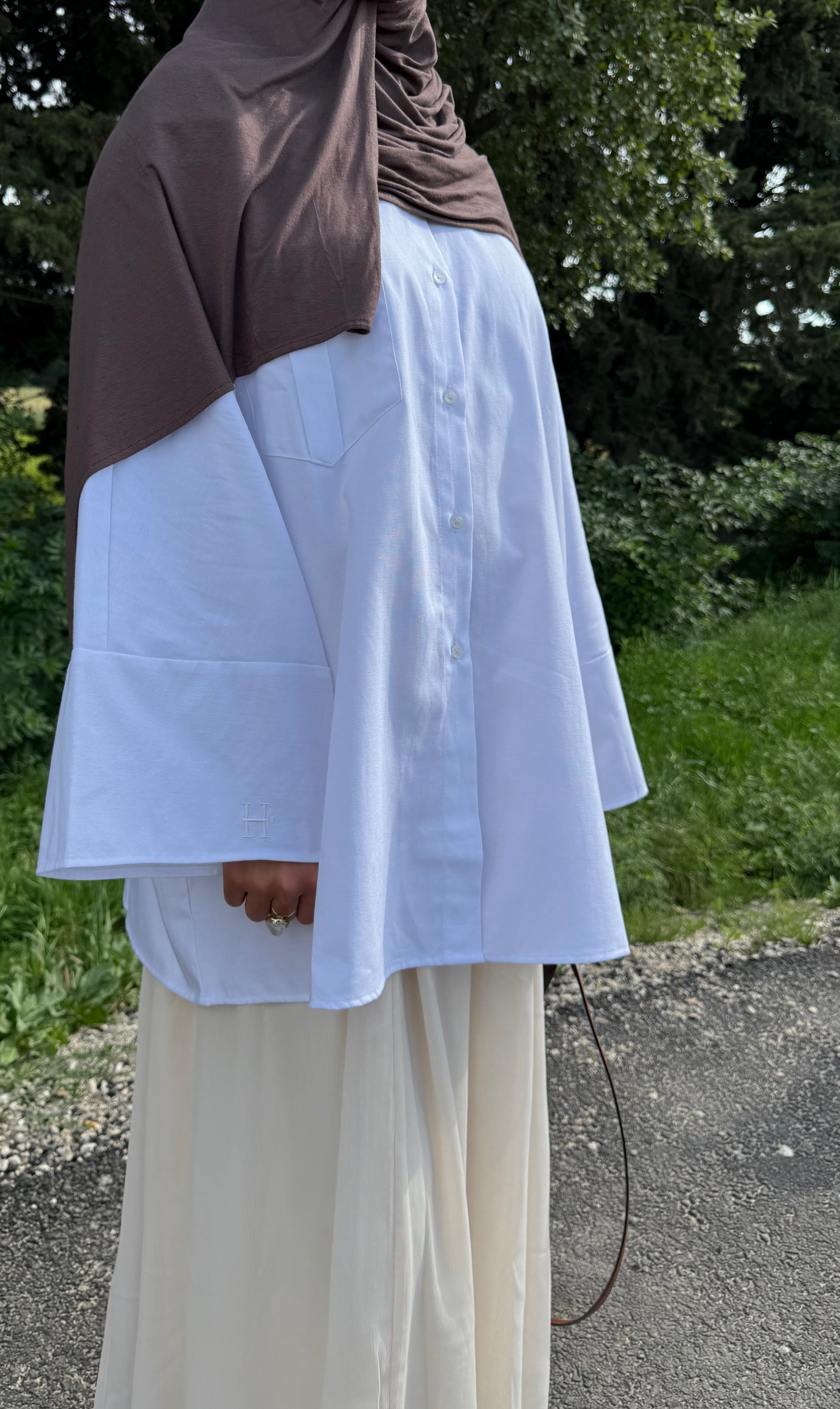 CHEMISE CASUAL - BLANCHE LOGO BLANC