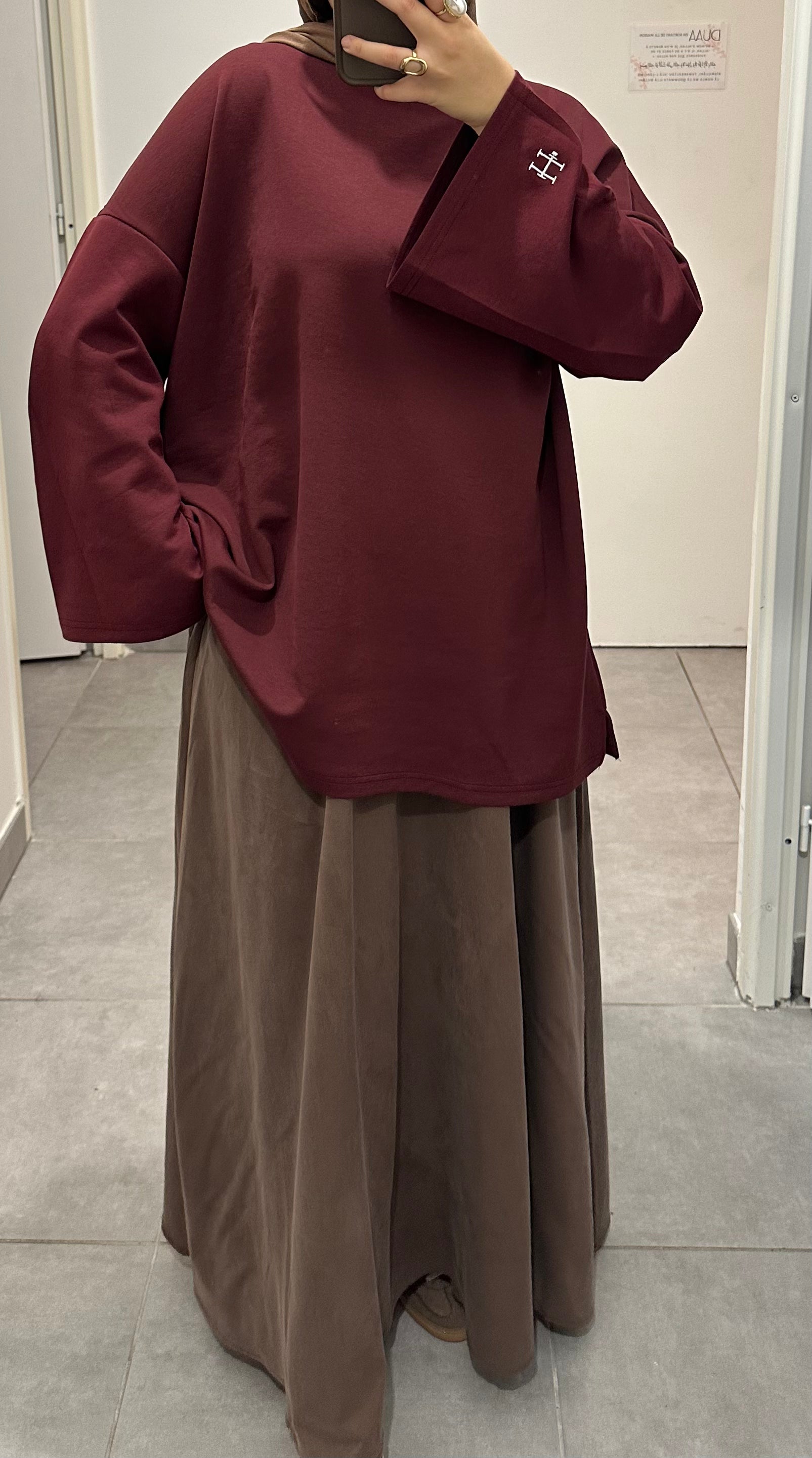 TEE-SHIRT ESSENTIAL - BORDEAUX