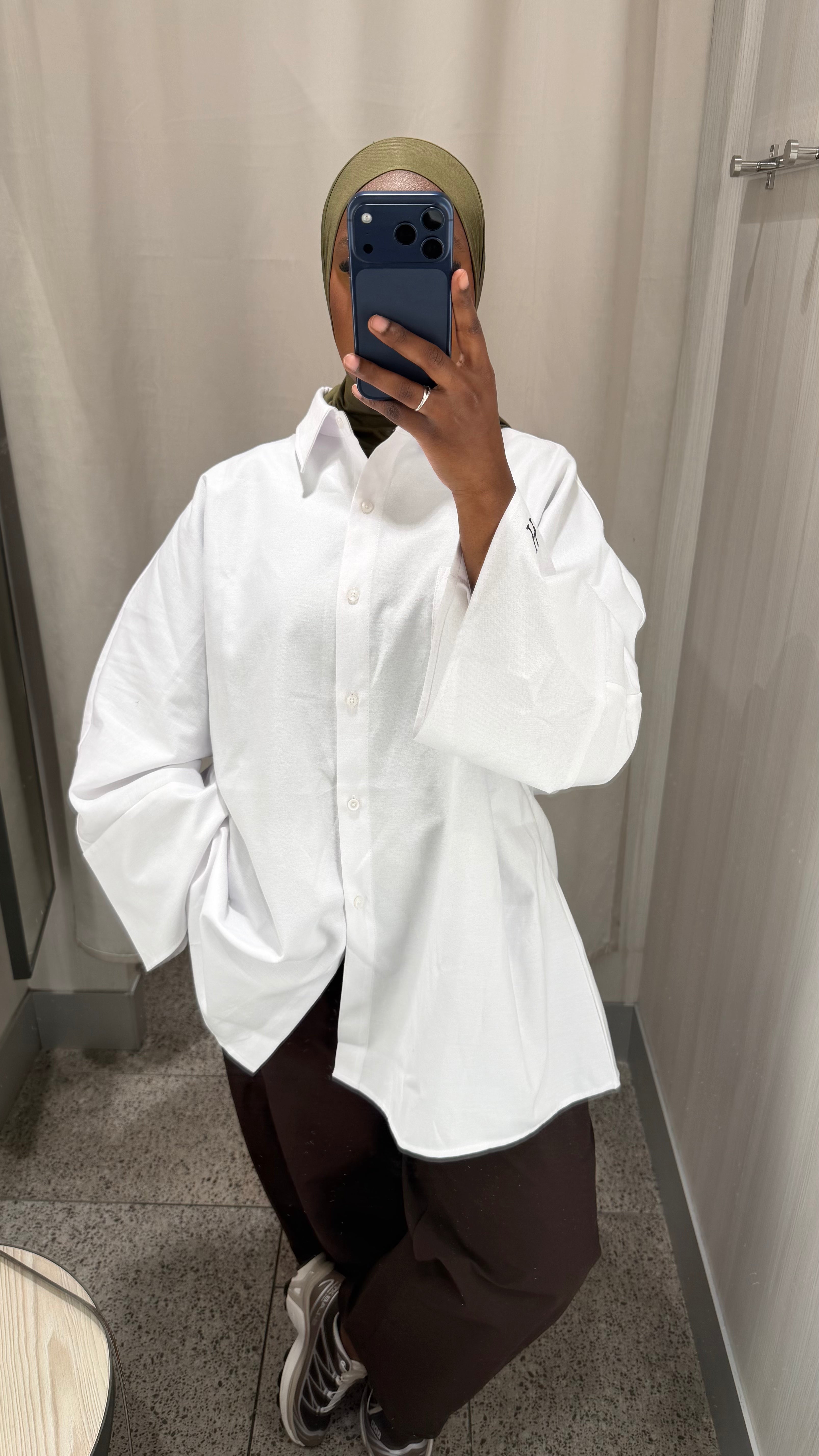 CHEMISE CASUAL - BLANCHE LOGO NOIR