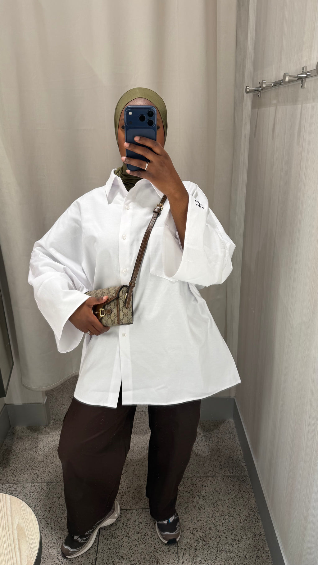 CHEMISE CASUAL - BLANCHE LOGO NOIR