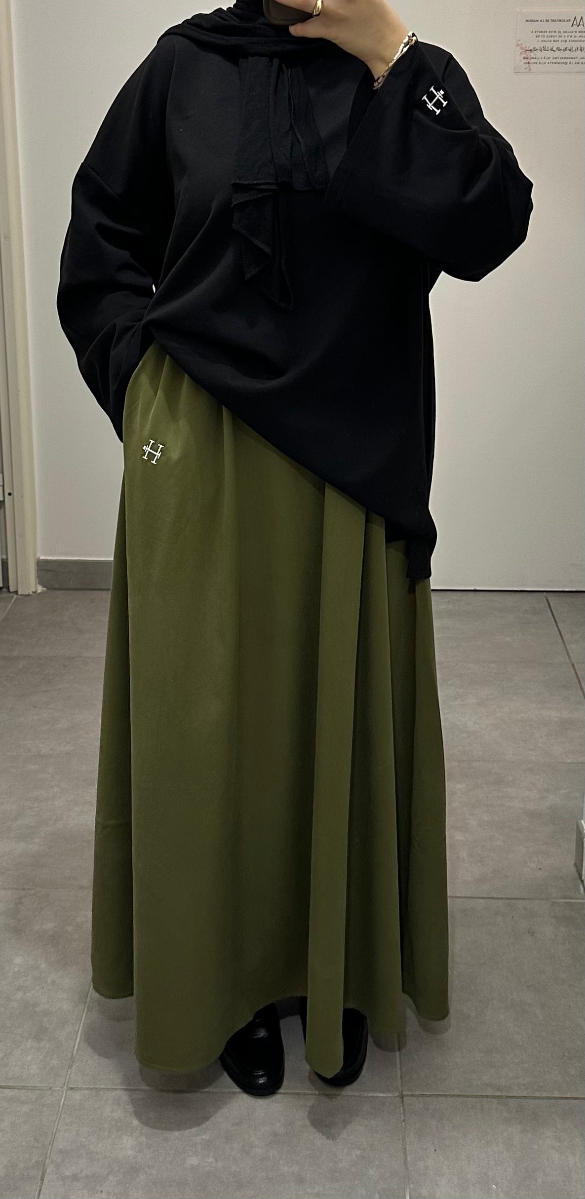 JUPE ESSENTIAL - VERT OLIVE